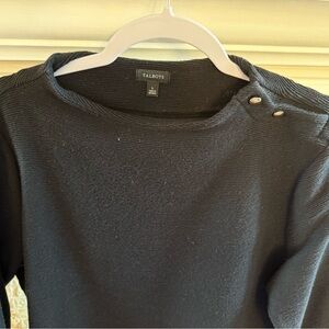 Talbots Women's Black Crew Neck Sweater